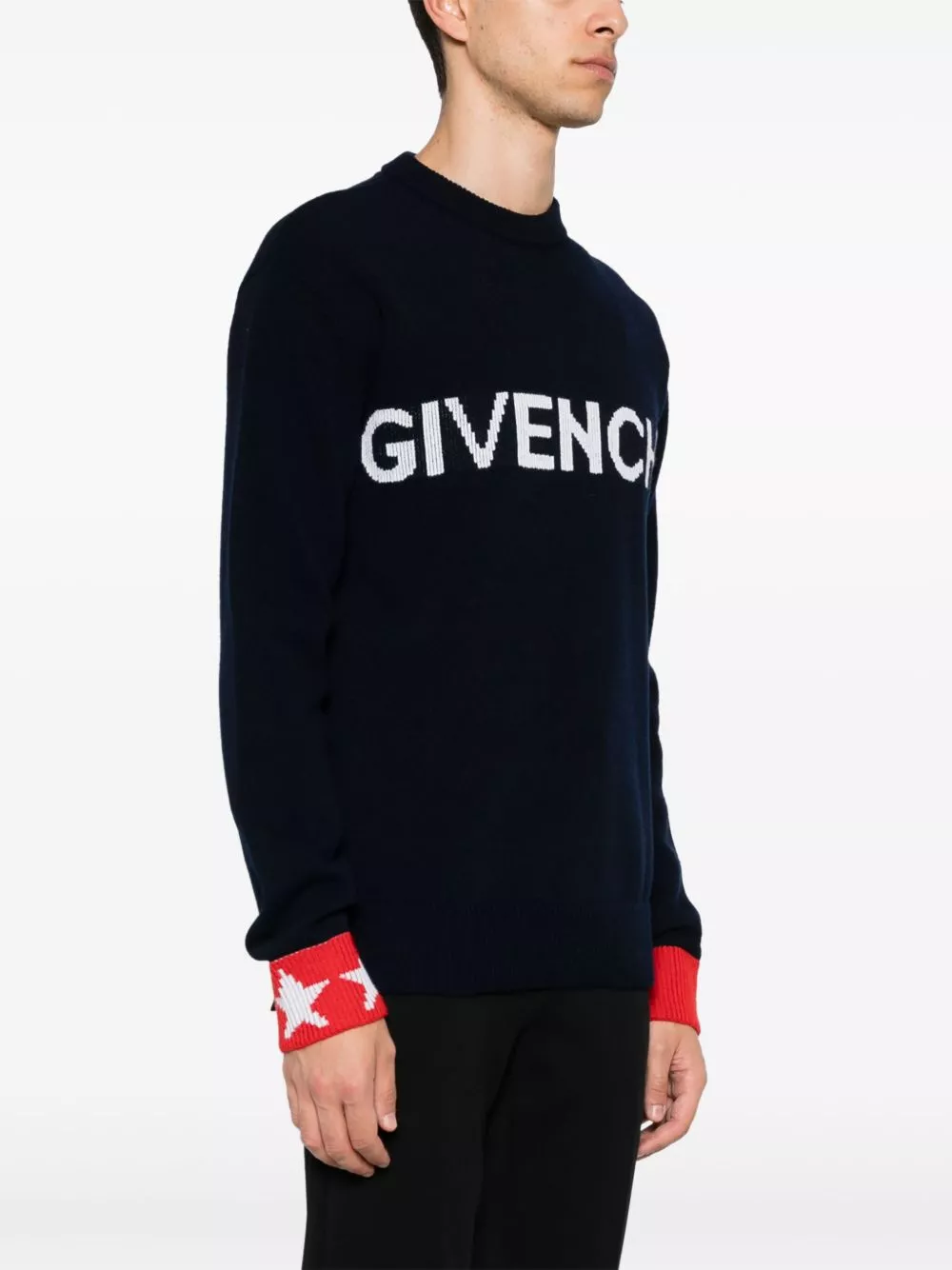 Cheap Givenchy logo-intarsia sweater Men 0129