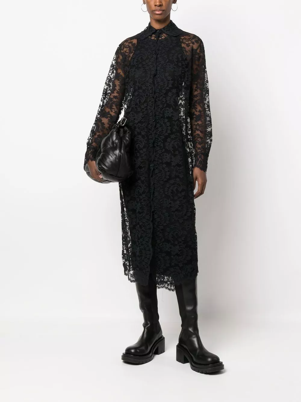 Cheap Givenchy 1990s lace shirt dress Women 0116