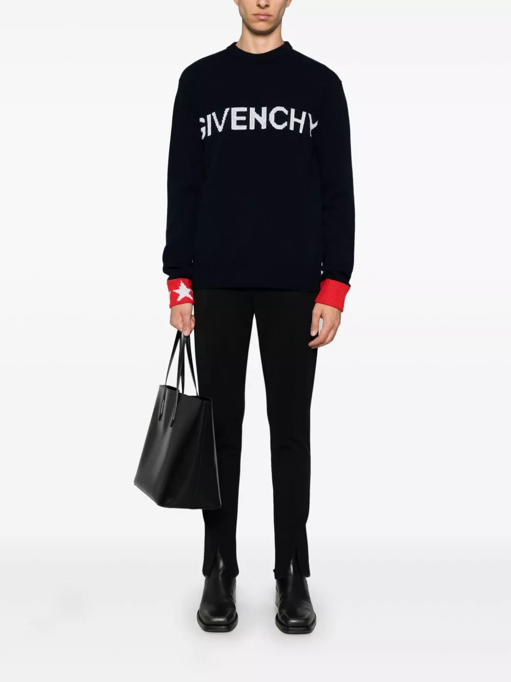 Cheap Givenchy logo-intarsia sweater Men 0129