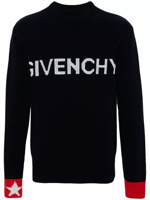 Cheap Givenchy logo-intarsia sweater Men 0129