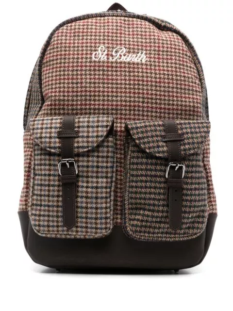 Cheap MC2 Saint Barth houndstooth-pattern backpack Men 0123