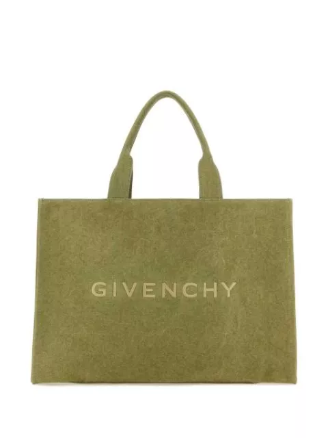 Cheap Givenchy logo-embroidered cotton tote bag Men 0125