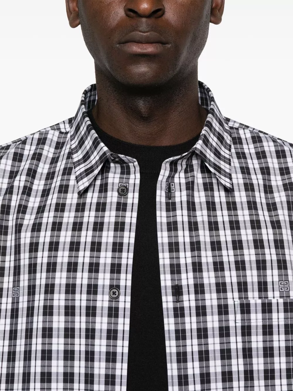 Cheap Givenchy 4G checked cotton shirt Men 0201