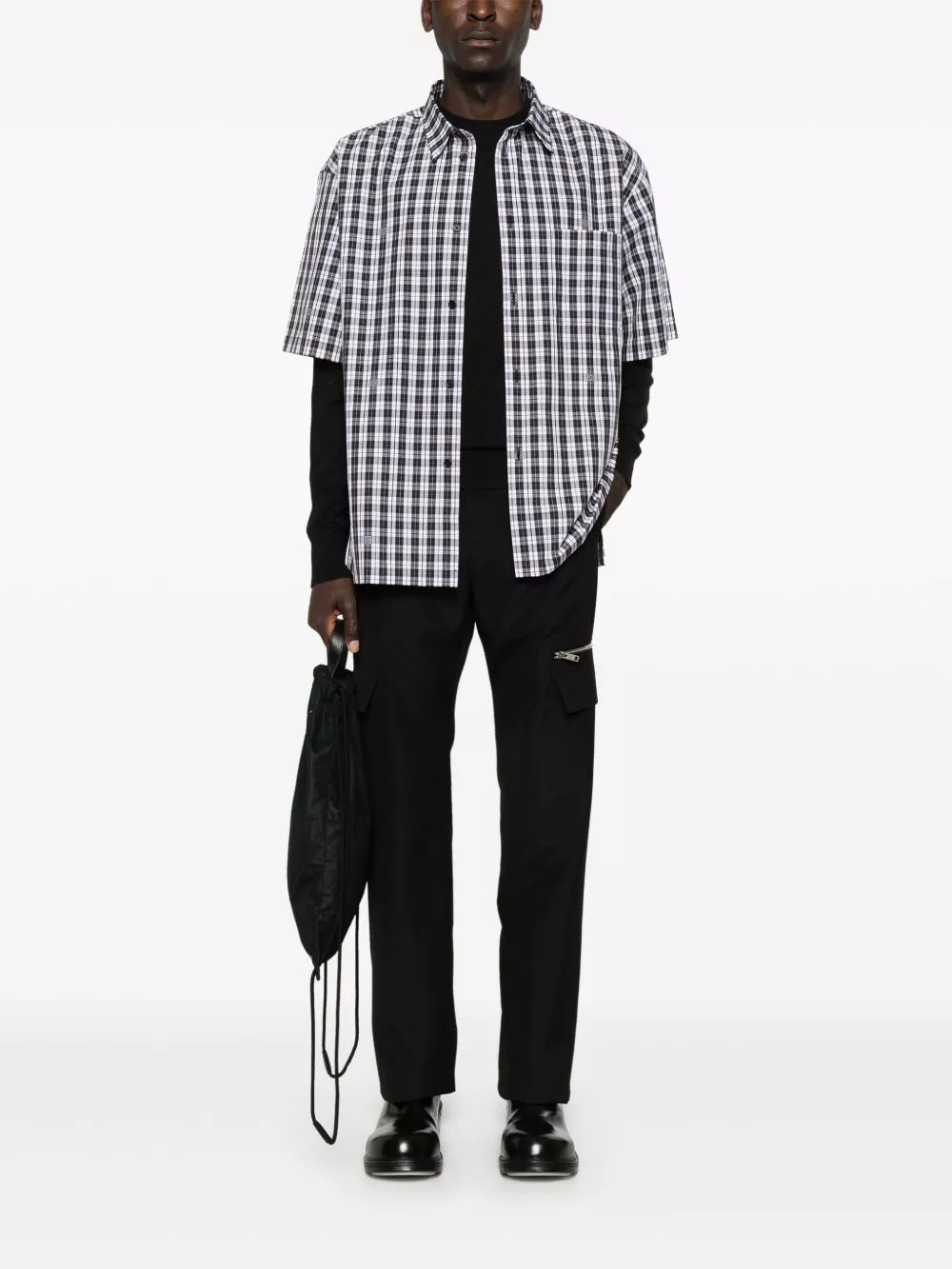 Cheap Givenchy 4G checked cotton shirt Men 0201