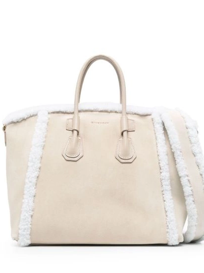 bag shearling-trim Givenchy tote Women leather 0305